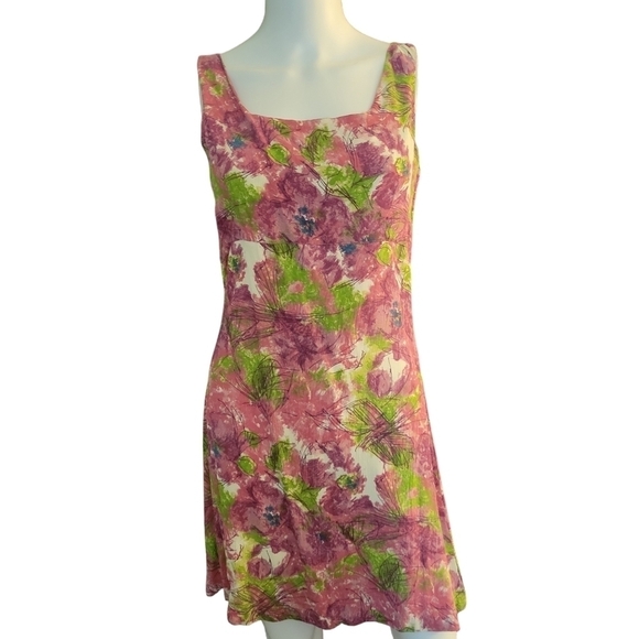 ECOTE Dress Floral Mini M Pink - Picture 1 of 3